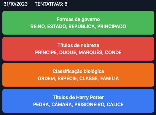 Conexo 08/11 #conexo #contexto #termo #letreco #jogos #jogosinteligent